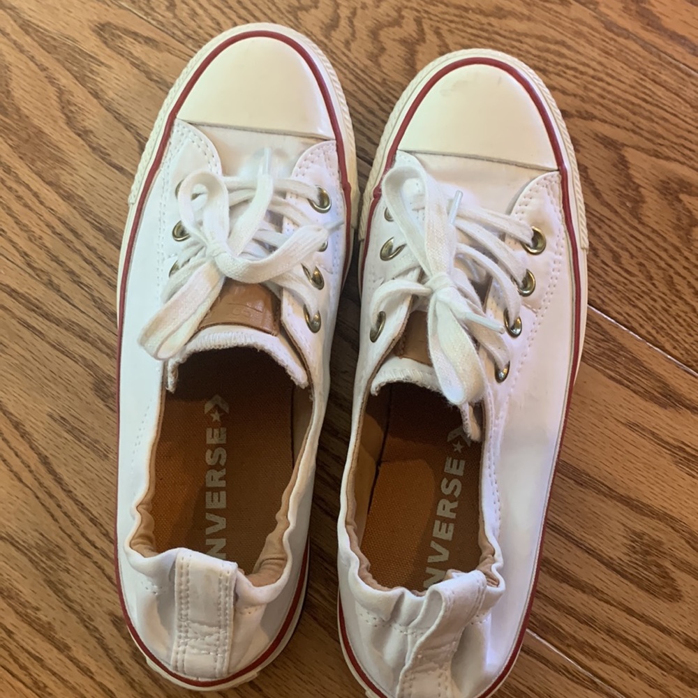 Classic White Suede Shoreline Converse - Picture 3 of 5